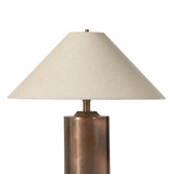 Featuring Seaton Iridescent Acid Wash Table Lamp by Four Hands at Amethyst Home. All-metal table lamp finished with a unique process to accomplish its iridescent acid wash look. The metal is first polished, then oxidized. It's finished with a heating process and lacquer seal for an antiqued look, complemented by a simple linen shade.Overall Dimensions: 20.00"w x 20.00"d x 24.00"hWeigh. Amethyst Home provides interior design, new construction, custom furniture, and area rugs in the Tampa metro area