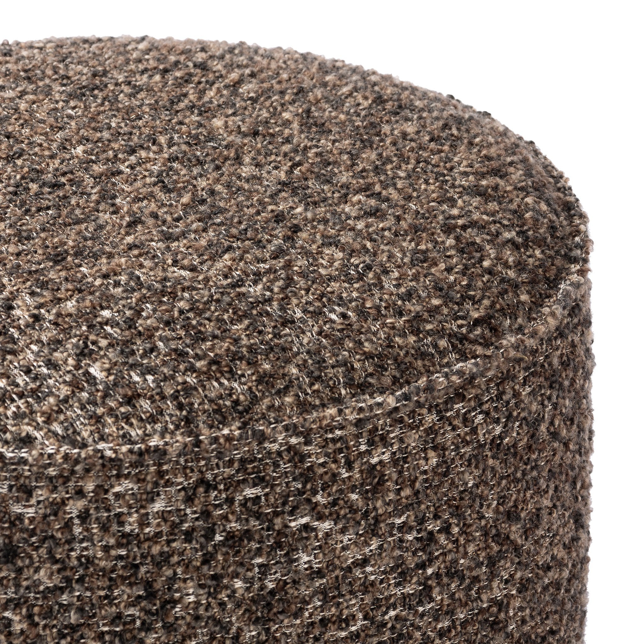 Featuring Sinclair Ivan Granite Round Ottoman by Four Hands at Amethyst Home. This round ottoman of textural upholstery can be placed just about anywhere, bringing with it a hip retro vibe.Overall Dimensions: 22.00"w x 22.00"d x 18.50"hWeight : 13.23 lbsMaterials : 60% Acrylic, 33% Cotton, 7% Polyester, Solid Parawood, 100% Polyester. Amethyst Home provides interior design, new construction, custom furniture, and area rugs in the Scottsdale metro area