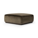 Featuring Sinclair Surrey Olive Square Ottoman by Four Hands at Amethyst Home. Upholstered in a deep olive velvet paired with a solid brown wood base, this 36" square ottoman can be placed just about anywhere – bringing with it a luxe vibe. Style with a tray as a design-forward coffee table.21"Overall Dimensions: 21.50"w x 21.50"d x 16.00"hWeight: 20.94 lbs36"Overall Dimensions: 36.0. Amethyst Home provides interior design, new construction, custom furniture, and area rugs in the Dallas metro area
