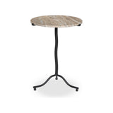 Featuring Sophie Creamy Taupe Marble End Table by Four Hands at Amethyst Home. A dark brass base contrasts a smooth taupe marble top with heavy veining for added movement.Overall Dimensions: 18.25"w x 18.00"d x 24.25"hWeight : 26.05 lbsMaterials :Solid Marble, Iron. Amethyst Home provides interior design, new construction, custom furniture, and area rugs in the Seattle metro area