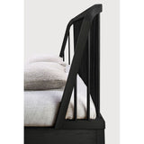 Featuring Spindle Oak Black Bed by Ethnicraft at Amethyst Home. The Spindle collection found its inspiration in the traditional spinning wheel and incorporates perfectly aligned spokes into the headboard. Slightly tapered legs and rounded edges add a soft, sensual quality to this beautiful bedroom collection.Overall Dimensions: 84" W x 80" L x 38.5" H Weight : 170 lbs84" W x 64.5" . Amethyst Home provides interior design, new construction, custom furniture, and area rugs in the Portland metro area