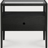 Featuring Spindle Bedside Table Oak Black by Ethnicraft at Amethyst Home. With its one drawer, open space and slightly tapered legs, the Spindle bedside table is the perfect no-nonsense companion for the striking Spindle bed.
Dimensions: 14"d x 22"w x 20.5"h
Anti-tipping mechanism : YesFinish : VarnishedFloor Protector : YesMain Material : OakMax weight : . Amethyst Home provides interior design, new home construction design consulting, vintage area rugs, and lighting in the Des Moines metro area.