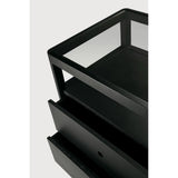 Featuring Spindle Oak Black Dresser by Ethnicraft at Amethyst Home. The Spindle collection found its inspiration in the traditional spinning wheel. Slightly tapered legs and rounded edges add a soft, sensual quality to this beautiful bedroom collection. This dresser is just as much at home in the bedroom as it is in commercial spaces as a stylish storage solution.Weight : 192 lbs . Amethyst Home provides interior design, new construction, custom furniture, and area rugs in the Nashville metro area