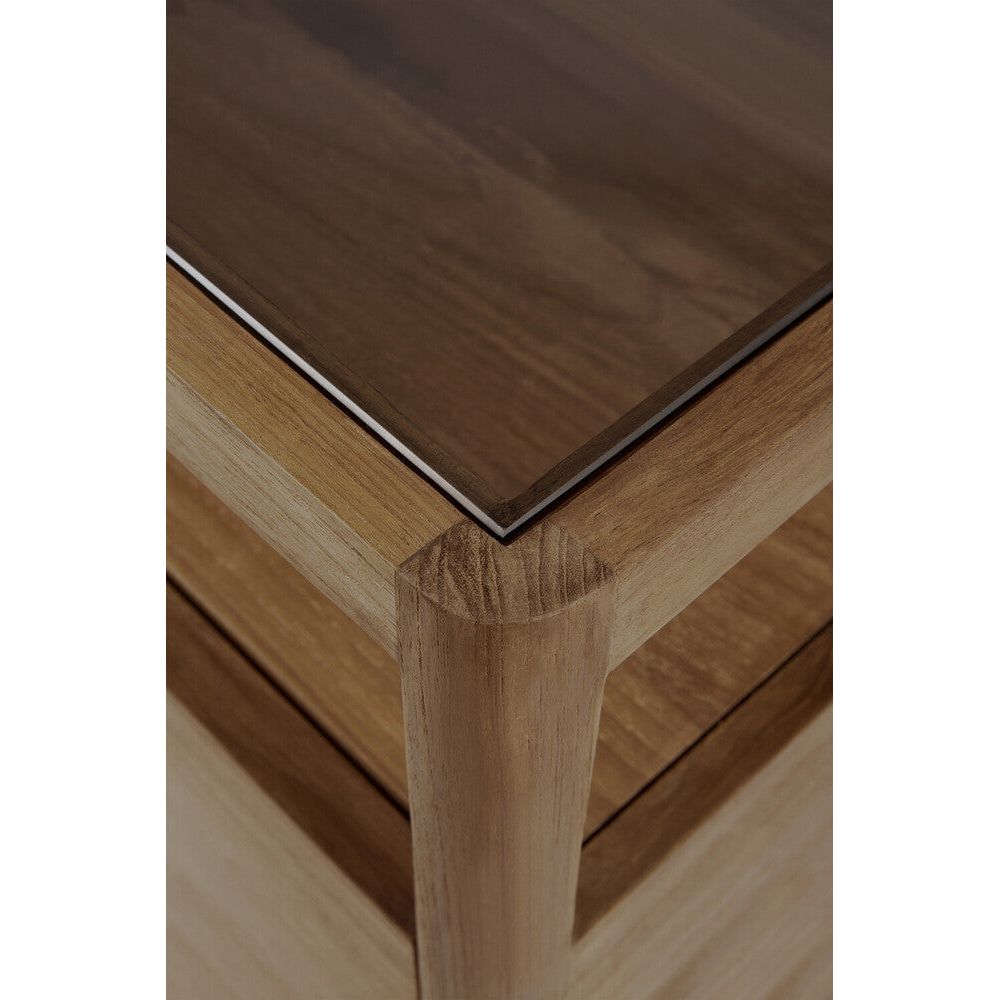 Featuring Spindle Reclaimed Teak Dresser by Ethnicraft at Amethyst Home. The Spindle collection found its inspiration in the traditional spinning wheel. Slightly tapered legs and rounded edges add a soft, sensual quality to this beautiful bedroom collection. This dresser is just as much at home in the bedroom as it is in commercial spaces as a stylish storage solution.Weight : 184. Amethyst Home provides interior design, new construction, custom furniture, and area rugs in the Charlotte metro area