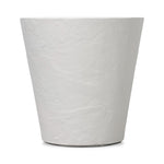 Featuring Suvi Textured White Concrete Planter by Four Hands at Amethyst Home. Textured white concrete forms a minimalist, tapered planter for a wide range of spaces. Cover or store indoors during inclement weather and when not in use.Overall Dimensions: 18.00"w x 18.00"d x 18.00"hWeight : 40.56 lbsMaterials : Concrete. Amethyst Home provides interior design, new construction, custom furniture, and area rugs in the Laguna Beach metro area