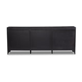 Featuring Sydney Black Cane 9 Drawer Dresser by Four Hands at Amethyst Home. Black-finished mango encases nine spacious drawers of woven black cane, for a textural, monochromatic look.Overall Dimensions: 86.00"w x 18.00"d x 34.00"hWeight : 235.67 lbsMaterials : Cane, Solid Mango. Amethyst Home provides interior design, new construction, custom furniture, and area rugs in the Charlotte metro area