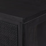 Featuring Sydney Black Cane 9 Drawer Dresser by Four Hands at Amethyst Home. Black-finished mango encases nine spacious drawers of woven black cane, for a textural, monochromatic look.Overall Dimensions: 86.00"w x 18.00"d x 34.00"hWeight : 235.67 lbsMaterials : Cane, Solid Mango. Amethyst Home provides interior design, new construction, custom furniture, and area rugs in the Scottsdale metro area