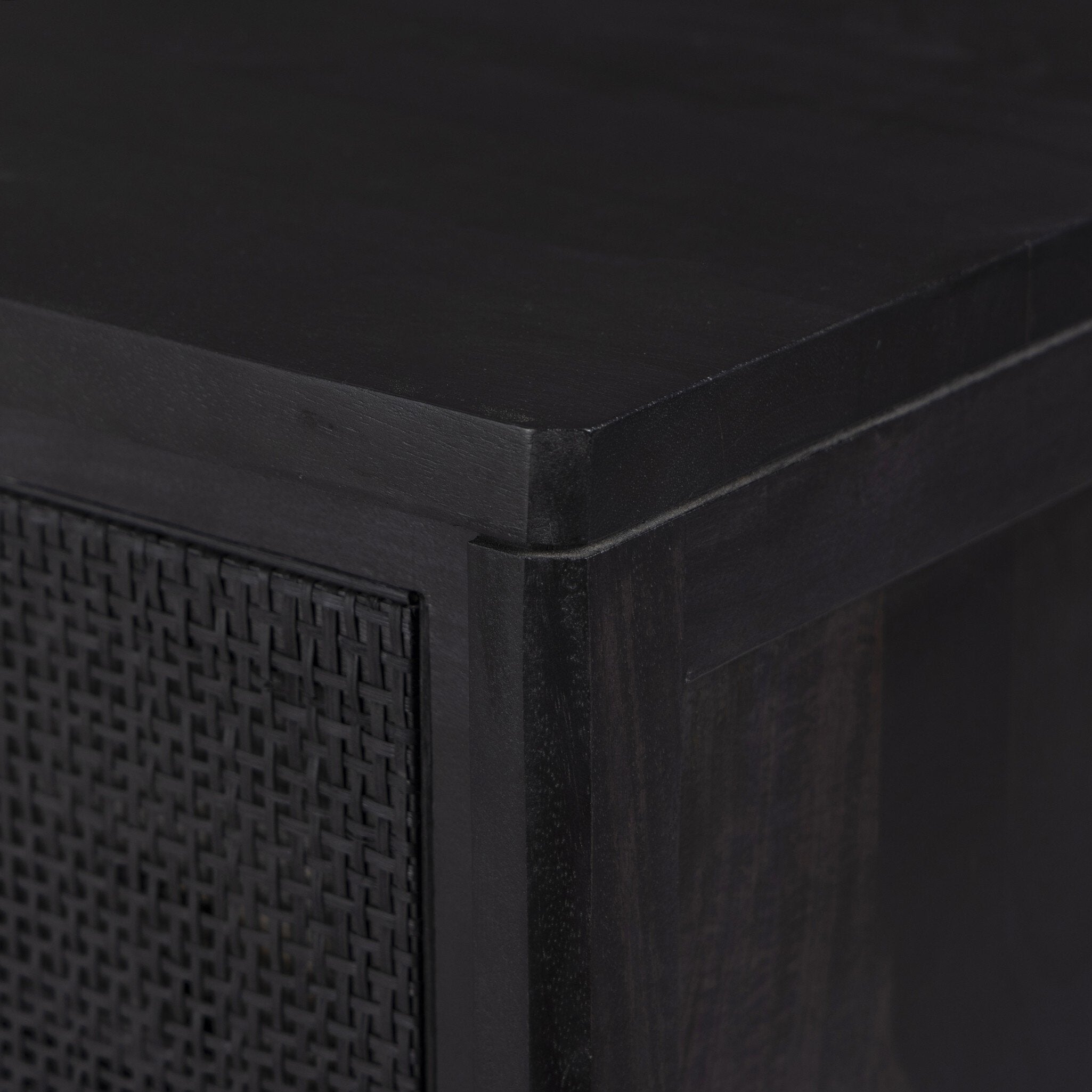 Featuring Sydney Black Cane 9 Drawer Dresser by Four Hands at Amethyst Home. Black-finished mango encases nine spacious drawers of woven black cane, for a textural, monochromatic look.Overall Dimensions: 86.00"w x 18.00"d x 34.00"hWeight : 235.67 lbsMaterials : Cane, Solid Mango. Amethyst Home provides interior design, new construction, custom furniture, and area rugs in the Scottsdale metro area