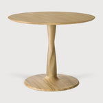 Featuring Torsion Oak Round Dining Table by Ethnicraft at Amethyst Home. Airy with subtle complexities, the Torsion dining table incorporates advanced woodworking techniques to create a light solid oak table top with a torsaded base of sculptural elegance.Weight : 68 lbs Dimensions: 35.5" W x 35.5" L x 27.5" H. Amethyst Home provides interior design, new construction, custom furniture, and area rugs in the Seattle metro area