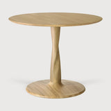 Featuring Torsion Oak Round Dining Table by Ethnicraft at Amethyst Home. Airy with subtle complexities, the Torsion dining table incorporates advanced woodworking techniques to create a light solid oak table top with a torsaded base of sculptural elegance.Weight : 68 lbs Dimensions: 35.5" W x 35.5" L x 27.5" H. Amethyst Home provides interior design, new construction, custom furniture, and area rugs in the Seattle metro area