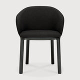 Featuring Unda Charcoal Oak Black Dining Chair by Ethnicraft at Amethyst Home. Experience dining comfort like never before with the Unda. Defined by its blend of materials, fluid lines and crafted piping trace the contours of the upholstered shell. Designed by Studio Segers, known for their pure and honest approach, every detail—down to the uniquely shaped legs—reflects sophisticat. Amethyst Home provides interior design, new construction, custom furniture, and area rugs in the Portland metro area