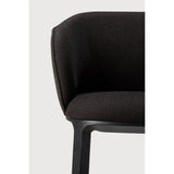 Featuring Unda Charcoal Oak Black Dining Chair by Ethnicraft at Amethyst Home. Experience dining comfort like never before with the Unda. Defined by its blend of materials, fluid lines and crafted piping trace the contours of the upholstered shell. Designed by Studio Segers, known for their pure and honest approach, every detail—down to the uniquely shaped legs—reflects sophisticat. Amethyst Home provides interior design, new construction, custom furniture, and area rugs in the Portland metro area