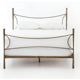 Featuring Westwood Bed by Four Hands at Amethyst Home. Beguiling curves soften hard materials for marked drama with this Westwood Bed. Slim, hammered iron is finished in antique brass for depth that defies this frame's feminine air. Low-profile box spring recommended.
Colors: Antique BrassMaterials: Iron
Queen Overall Dimensions:  62.00"w x 84.00"d x 51.00.  Amethyst Home provides interior design, new home construction design consulting, vintage area rugs, and lighting in the Park City metro area.