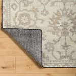 Featuring April Rug by Surya at Amethyst Home. A dreamy blend of classic motifs in hand-knotted wool.  This rug has an extra special black base with a natural wool and cashew design.
Easy to vacuum and enjoy for years to come.  We love that this style in minimal shedding and can be cleaned with soap and water..  Amethyst Home provides interior design, new home construction design consulting, vintage area rugs, and lighting in the Winter Garden metro area.