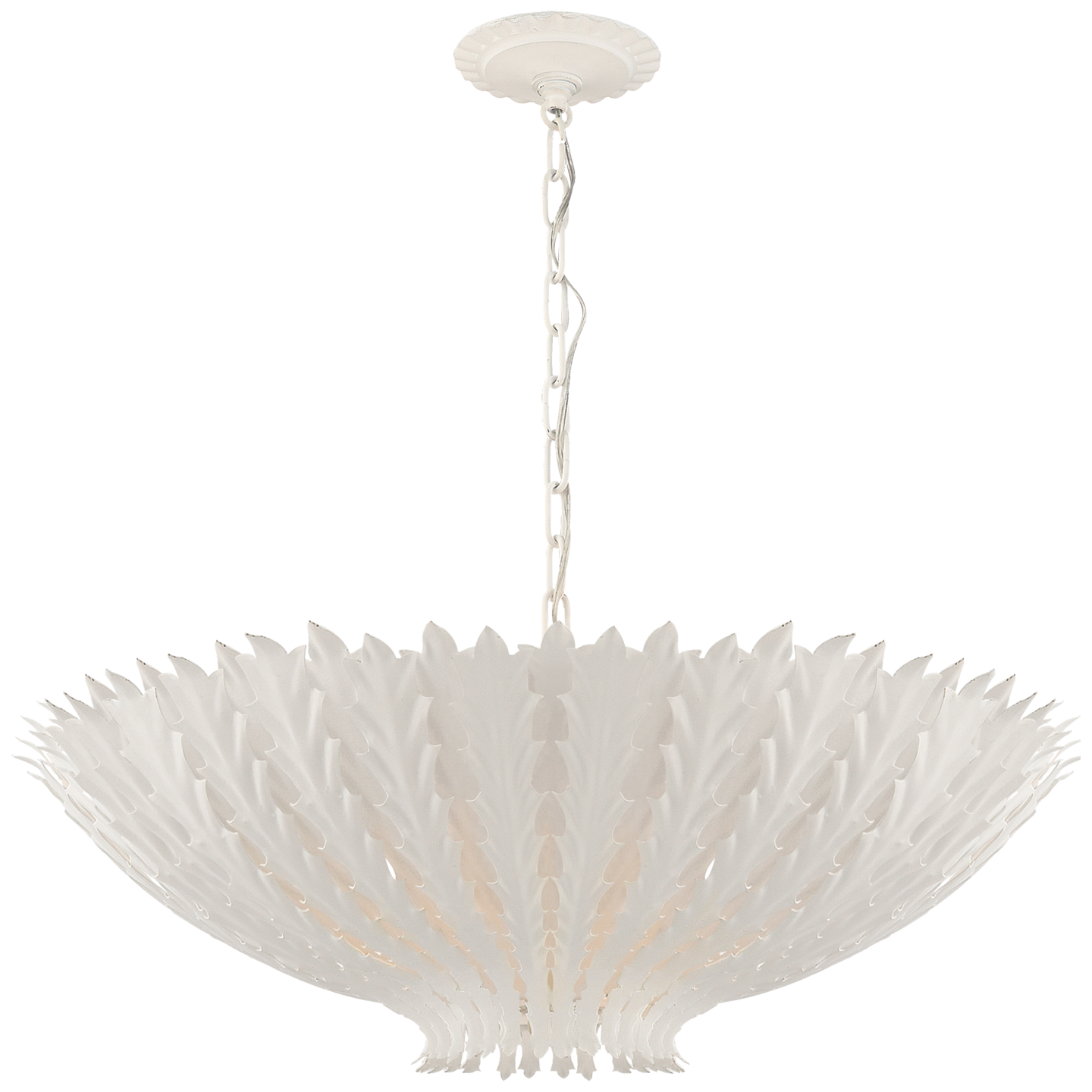 Featuring Hampton Grande Chandelier by Visual Comfort at Amethyst Home. The Hampton series by AERIN creates a lit-from-within effect as light streams past sculpted metal leaves. Cutting-edge design and traditional craftsmanship create an easy elegance and organic style. Showcasing an intricate, bowl-shaped silhouette, the Hampton brings a touch of nature and .  Amethyst Home provides interior design, new home construction design consulting, vintage area rugs, and lighting in the Dallas metro area.