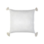 A sumptuously soft velvet square pillow with dainty tassels on each corner. King lounger 100% cotton. Amethyst Home provides interior design, new home construction design consulting, vintage area rugs, and lighting in the Hamptons metro area.