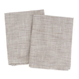 Chef Stripe Tea Towels S/2, Mink