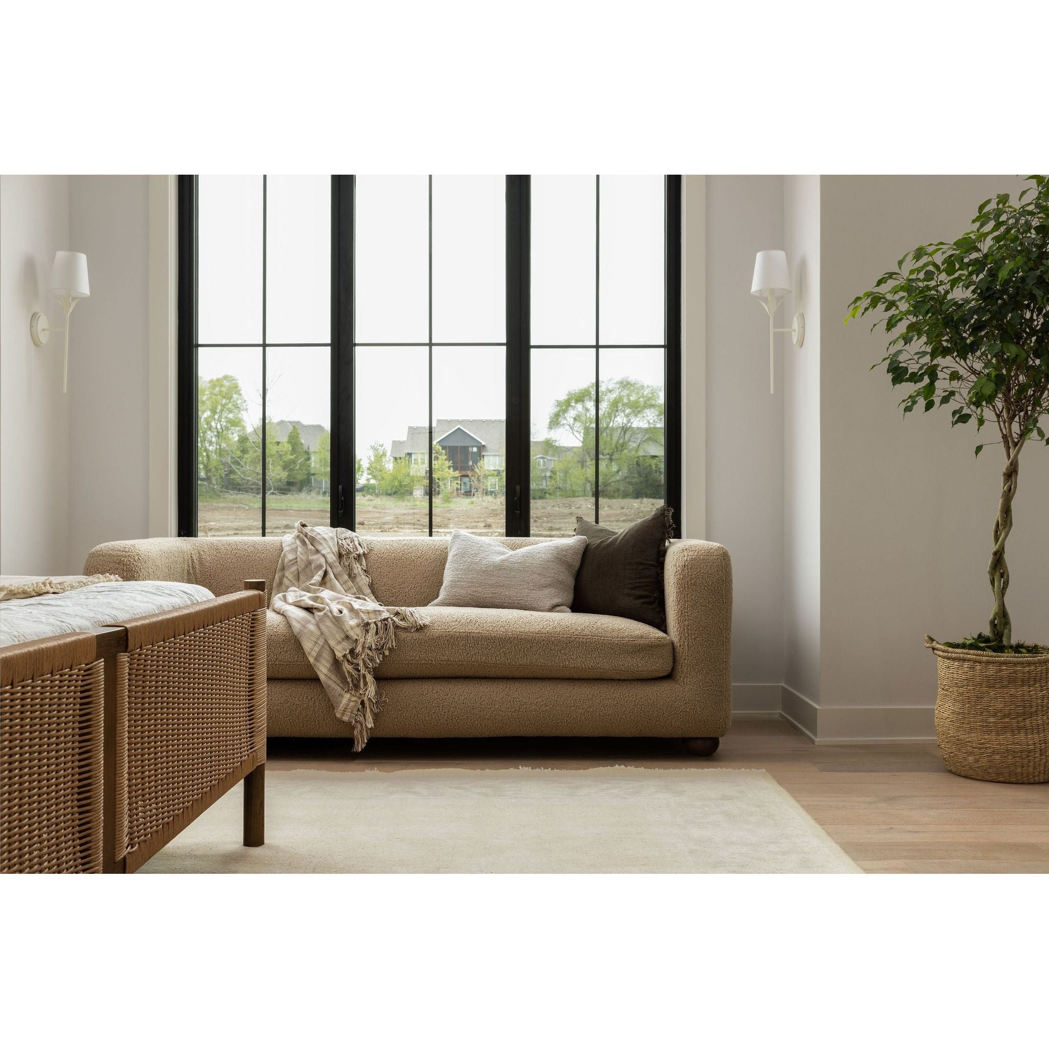 Featuring Eloquent Cream Verity Hand-Knotted Rug by Jaipur Living at Amethyst Home. The Eloquent collection emanates traditional elegance, lending a soft and serene look to transitional homes. The Verity area rug features a faded Oushak design cream, gray, and light sage tones. This hand-knotted wool and viscose rug grounds living spaces with a classic, ea.  Amethyst Home provides interior design, new home construction design consulting, vintage area rugs, and lighting in the Nashville metro area.