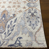Featuring Kushal Hand-Knotted Rug by Surya at Amethyst Home. This beautiful and timeless Kushal Handmade Rug is the perfect way to add a touch of class to any room in your home. The updated traditional style with its high pile, wool and viscose blend, hand-knotted construction, and fringe detail create a luxurious look that will never go out of style. This.  Amethyst Home provides interior design, new home construction design consulting, vintage area rugs, and lighting in the San Diego metro area.