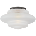 Featuring Tableau Medium Flush Mount by Visual Comfort at Amethyst Home. Defined by its signature glass shade with undulating, circular lines, Kelly Wearstler's Tableau series embodies modern classic design. Mixing metal with clear or textured volcanic glass, the unique forms create elegant flush mounts and sconces that are ideal for any space.Overall Dimens.  Amethyst Home provides interior design, new home construction design consulting, vintage area rugs, and lighting in the Houston metro area.