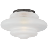 Featuring Tableau Medium Flush Mount by Visual Comfort at Amethyst Home. Defined by its signature glass shade with undulating, circular lines, Kelly Wearstler's Tableau series embodies modern classic design. Mixing metal with clear or textured volcanic glass, the unique forms create elegant flush mounts and sconces that are ideal for any space.Overall Dimens.  Amethyst Home provides interior design, new home construction design consulting, vintage area rugs, and lighting in the Houston metro area.