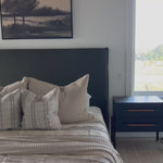 The light-finished oak of this Rosedale Nightstand brings a clean, brightness to any room. We love how the two spacious drawers have iron hardware wrapped in a gorgeous, tan leather. The dimension legs with iron connecting them bring a unique look to your bedroom or other area!Overall Dimensions: 27.25"W x 19.50"L x 26"H Amethyst Home provides interior design, new home construction design consulting, vintage area rugs, and lighting in the Monterey metro area.