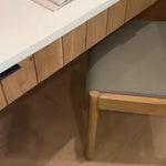 This cotton/linen blend Nina Chair feels plush yet so natural with the blend of earth made fibers.  The wood detail on the back makes us swoon.Overall Dimensions: 21.25"w x 24.50"d x 33.50"hWeight : 19.80 lbsMaterials : 62% Cotton, 20% Flax/Linen, 18% Viscose (Rayon), Solid Parawood, Stainless Steel Amethyst Home provides interior design, new home construction design consulting, vintage area rugs, and lighting in the Alpharetta metro area.