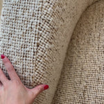 We love the comfortable way your arms just relax on the thoughtful curves of this Theo Club Chair by Verellen furniture.  As shown in our favorite cozy fabric. Amethyst Home provides interior design, new home construction design consulting, vintage area rugs, and lighting in the Seattle metro area.