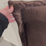 Bring a billowy look to the bedroom. Oversized pillow-like cushioning creates the headboard for this low-profile bed, for a sophisticated-while-cozy look.Overall Dimensions: 95.25"W x 91"L x 43.5"H Amethyst Home provides interior design, new home construction design consulting, vintage area rugs, and lighting in the Scottsdale metro area.