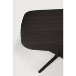 Featuring Corto Square Brown Oak Dining Table by Ethnicraft at Amethyst Home. Inspired by the vaults within grand architectural designs, the Corto's central-footed base provides both visual interest and practical stability with less leg disturbance for your guests. The solid oak tabletop is crafted into the perfect shape, with unique rounded corners to.  Amethyst Home provides interior design, new home construction design consulting, vintage area rugs, and lighting in the Winter Garden metro area.