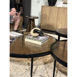 Yoko Smoked Brown Cast Glass Nesting Table | shipping 01/25/2026