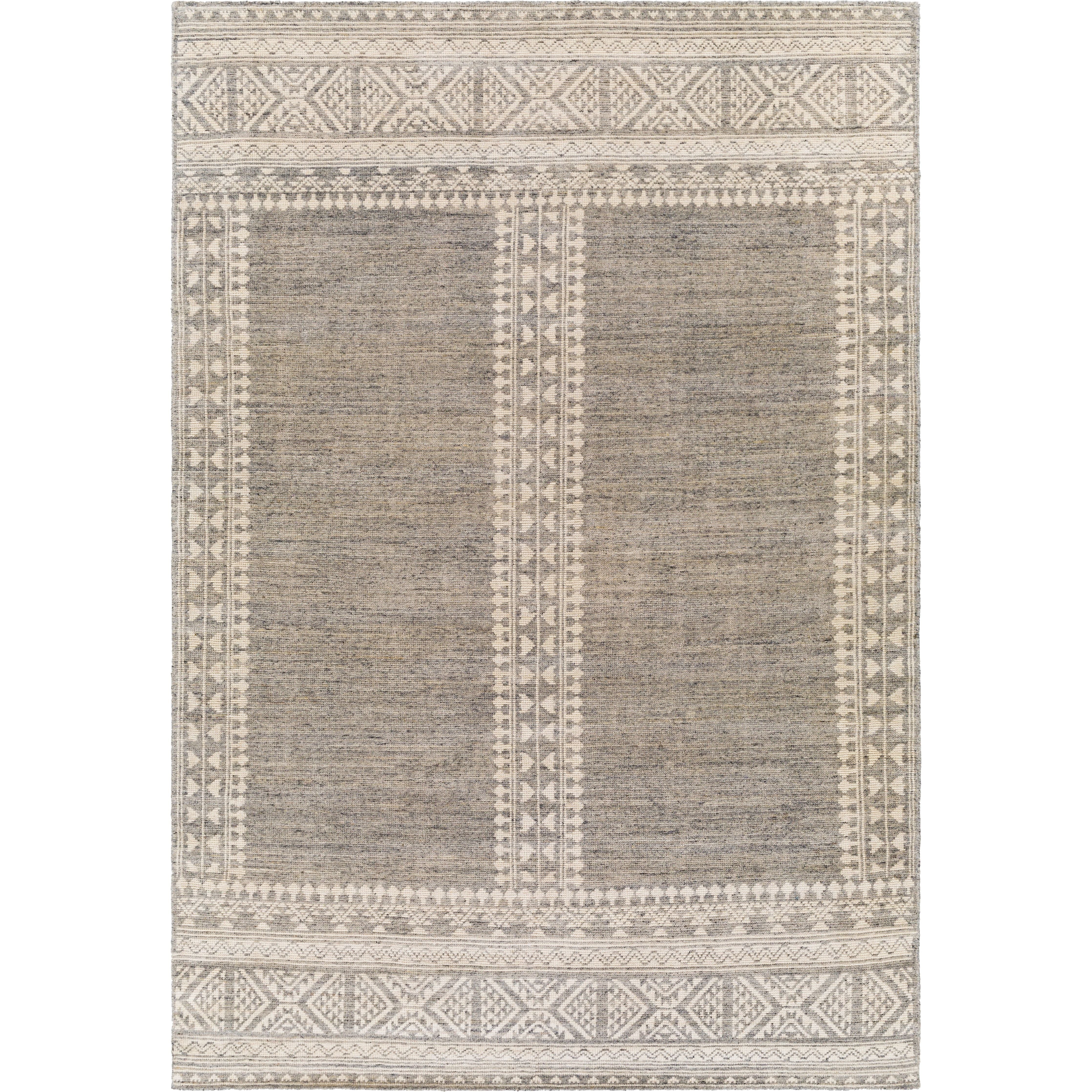 Featuring Tunus Mirrh Hand-Knotted Rug by Surya at Amethyst Home. The Tunus Mirrh Rug features a globally inspired design made from New Zealand wool. The hand-knotted rug adds wabi sabi charm to any room.
Hand-Knotted100% New Zealand Wool
Clean spills immediately by blotting with a clean, dry sponge or cloth. Professional cleaning recommended. Appropriate rug .  Amethyst Home provides interior design, new home construction design consulting, vintage area rugs, and lighting in the Tampa metro area.