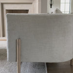 A piece we lovingly refer to as the "three legged-dog" to our clients, the Sullivan chair from Verellen is a beautiful statement piece from every angle. The 360 degree attention to detail makes it a striking piece in open concept spaces. This chair sits wonderfully for mounted televisions or with conversation and a glass of wine in the evening.