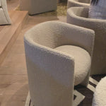 Verellen's Hudson Dining Chair features a hugging upholstered frame with sprung up seat and wood support detail. It’s sure to seduce your company! The Hudson Dining chair comes standard with: Amethyst Home provides interior design, new home construction design consulting, vintage area rugs, and lighting in the Calabasas metro area.