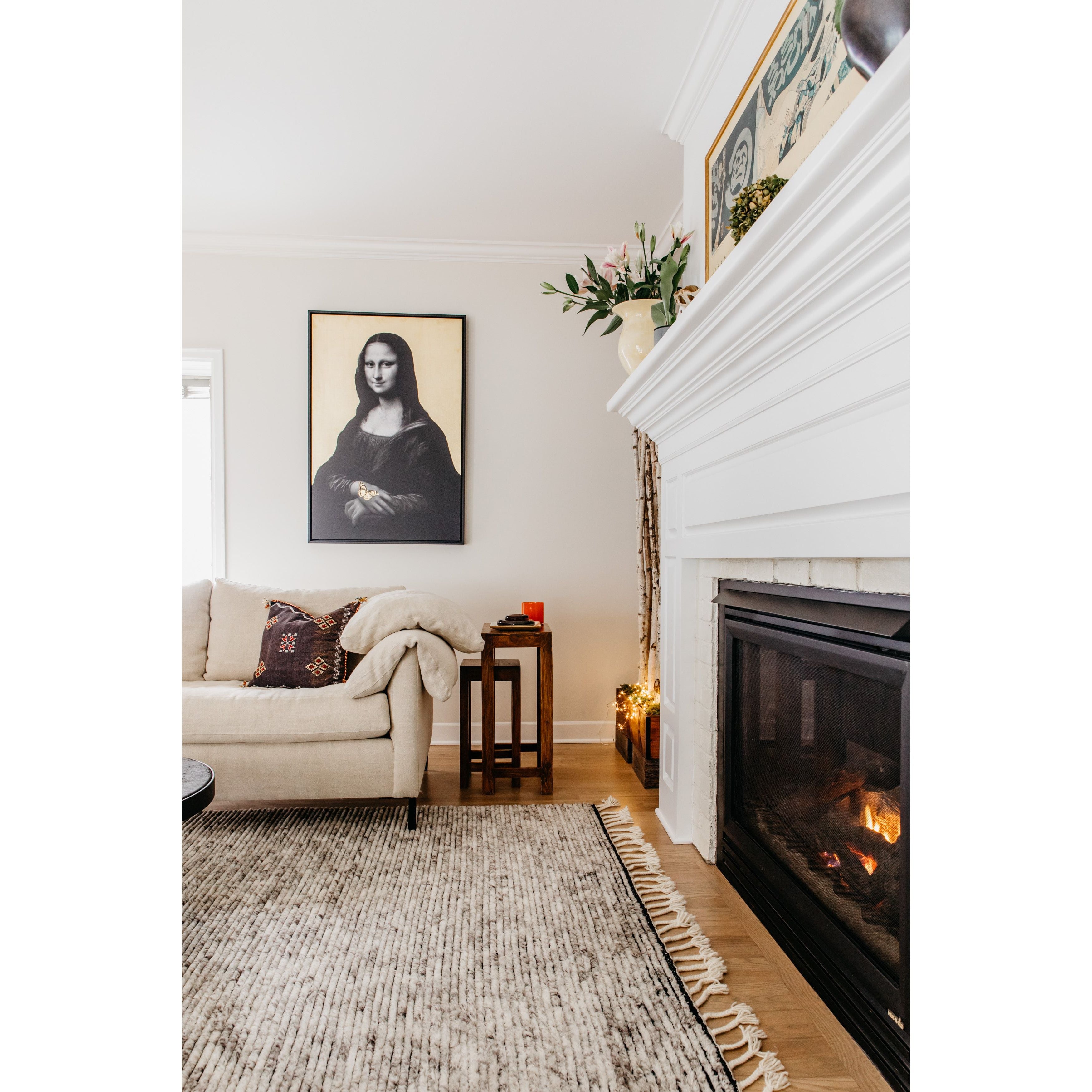 Featuring Mona Framed Art by Leftbank Art at Amethyst Home. This Mona Framed Art is an Amethyst fave. The gilded gold finish brings a fun pop of life to any living room, entry way or office. 
Product Type: GicléeFinish: Gild GoldSize: 30"w x 45"h
  Framed as shown.  Amethyst Home provides interior design, new home construction design consulting, vintage area rugs, and lighting in the Charlotte metro area.