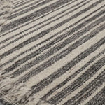 A new take on Moroccan style rugs, the Iman Collection is hand-knotted of 100% wool pile by skilled artisans in India. The surface features linear and braided details, creating tonal variations that make each piece unique. Plus, each design is finished with playful fringe.  Hand Knotted 100% Wool Pile IMA-01 Ivory / Charcoal