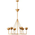 Featuring Alberto Large Single Tier Chandelier by Visual Comfort at Amethyst Home. The Alberto Large Single Tier Chandelier by Visual Comfort has gorgeous, thin arms with a stunning flower placed atop each head. This gives a unique, bright look to any dining room, living room, or other large area.
Overall Dimensions: 40" L x 40" W x 46.75" H.  Amethyst Home provides interior design, new home construction design consulting, vintage area rugs, and lighting in the Calabasas metro area.