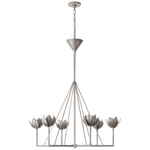 Featuring Alberto Large Single Tier Chandelier by Visual Comfort at Amethyst Home. The Alberto Large Single Tier Chandelier by Visual Comfort has gorgeous, thin arms with a stunning flower placed atop each head. This gives a unique, bright look to any dining room, living room, or other large area.
Overall Dimensions: 40" L x 40" W x 46.75" H.  Amethyst Home provides interior design, new home construction design consulting, vintage area rugs, and lighting in the Nashville metro area.