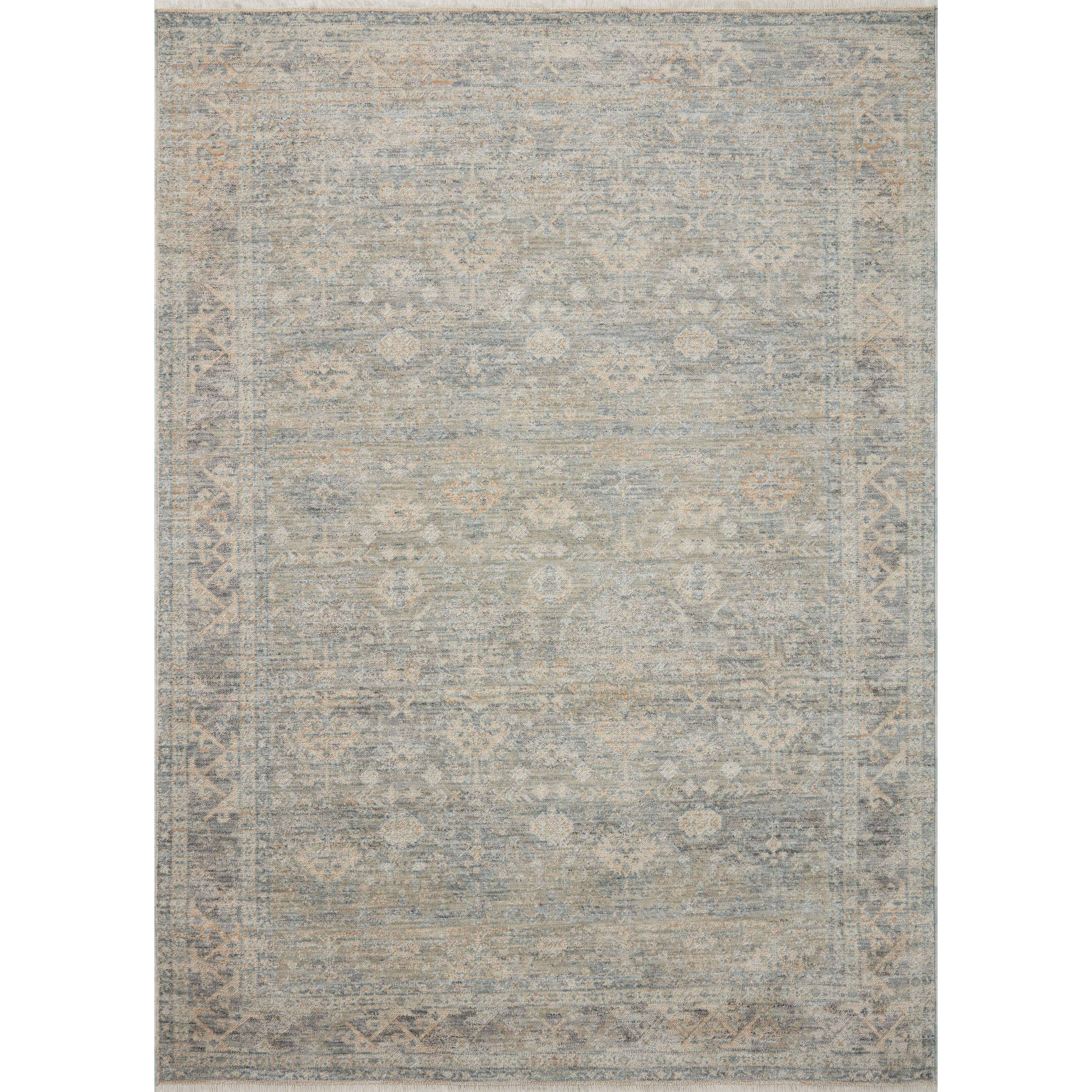 Featuring Angela Rose x Loloi Blake Sky / Beige Rug by Loloi at Amethyst Home. Designed in an expertly distressed antique style, the Angela Rose x Loloi Blake Sky / Beige rug features traditional motifs that have softened into the background, making it an effortless neutral in any room. Muted earth-toned palettes complement a range of furniture, while subtle cream-colored fringe at the edges ad. Amethyst Home provides interior design services, furniture, rugs, and lighting in the Omaha metro area.