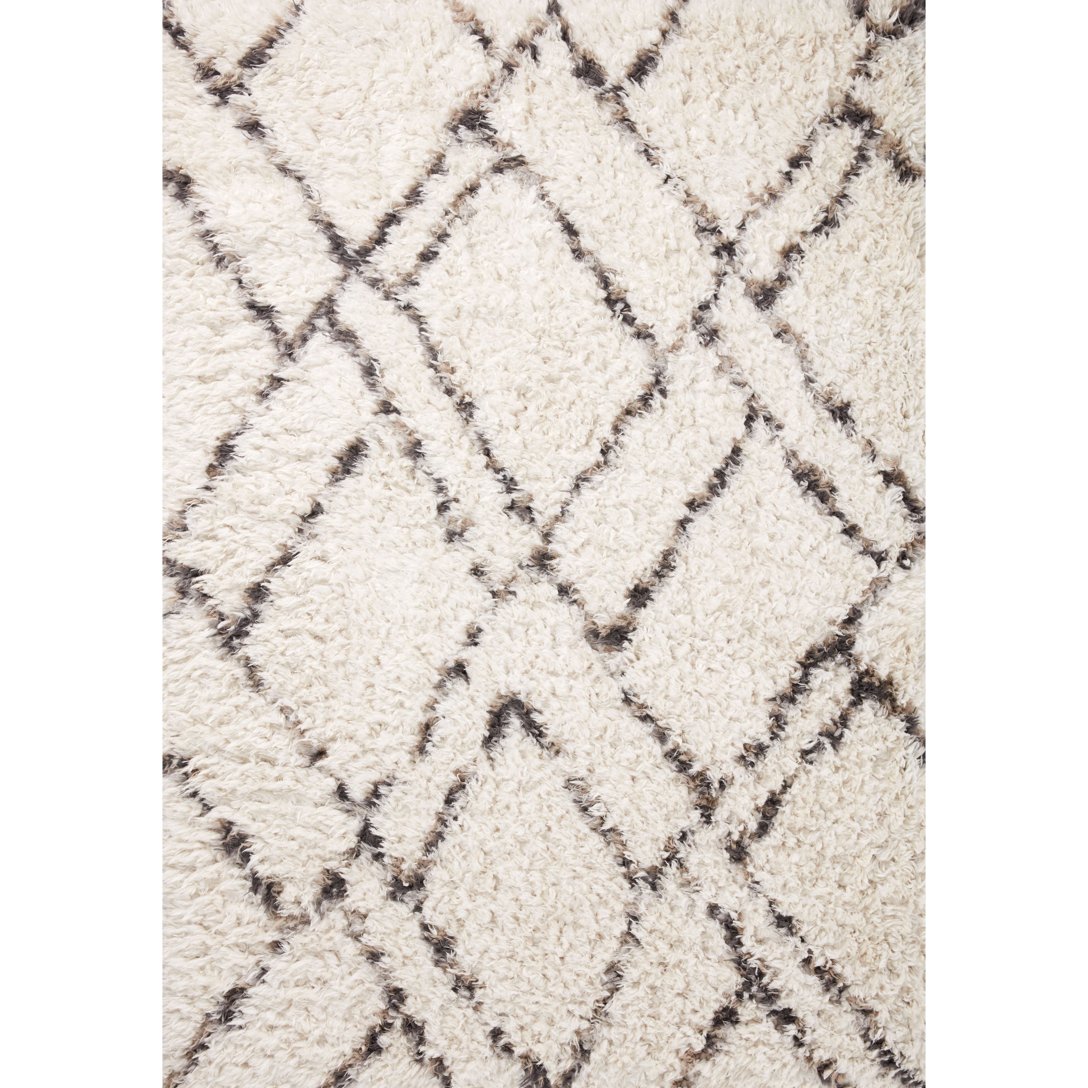 Featuring Angela Rose x Loloi Amira Ivory / Bark Rug by Loloi at Amethyst Home. The extra-plush and inviting Amira Ivory / Bark rug by Angela Rose x Loloi is a Moroccan-inspired area rug with modern geometric patterns (like checkerboard and windowpane) in home-friendly neutral palettes. The rug is power-loomed of 100% polyester and designed to have a soft, high pile that never sheds. Amethyst Home provides interior design, new construction, custom furniture, and area rugs in the Dallas metro area.