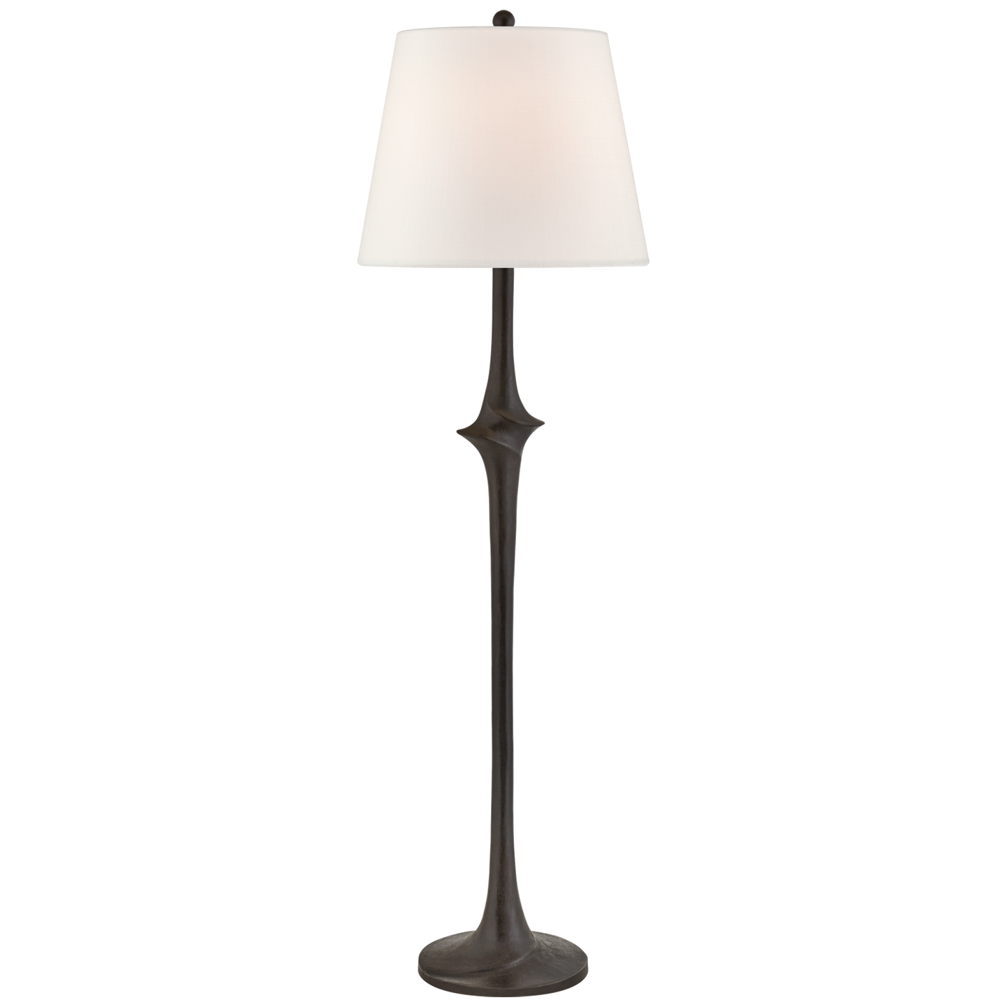Featuring Bates Large Sculpted Floor Lamp by Visual Comfort at Amethyst Home. We love the detail in the middle of this Bates Large Sculpted Floor Lamp by Visual Comfort. The linen shade brings a soft, warm glow to any living room, bedroom, or other area needing extra light.
 
Overall Dimensions: 19" L x 19" W x 64" H Weight: 30 lbs.  Amethyst Home provides interior design, new home construction design consulting, vintage area rugs, and lighting in the Omaha metro area.