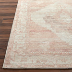 Featuring Becki Owens x Surya Luca Dusty Pink Medallion Rug by Surya at Amethyst Home. The Luca Dusty Pink Medallion Rug from Becki Owens x Surya is a vintage inspired collection full of rich design and subtle versatile colors that will bring a curated and collected feel to any room. This collection encompasses a unique distressed style that blends both cool and subtle warm earth ton. Amethyst Home provides interior design, new construction, custom furniture, and area rugs in the Tulsa metro area.