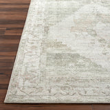 Featuring Becki Owens x Surya Luca Olive Medallion Rug by Surya at Amethyst Home. The Luca Olive Medallion Rug from Becki Owens x Surya is a vintage inspired collection full of rich design and subtle versatile colors that will bring a curated and collected feel to any room. This collection encompasses a unique distressed style that blends both cool and subtle warm earth tones tog. Amethyst Home provides interior design, new construction, custom furniture, and area rugs in the Charlotte metro area.
