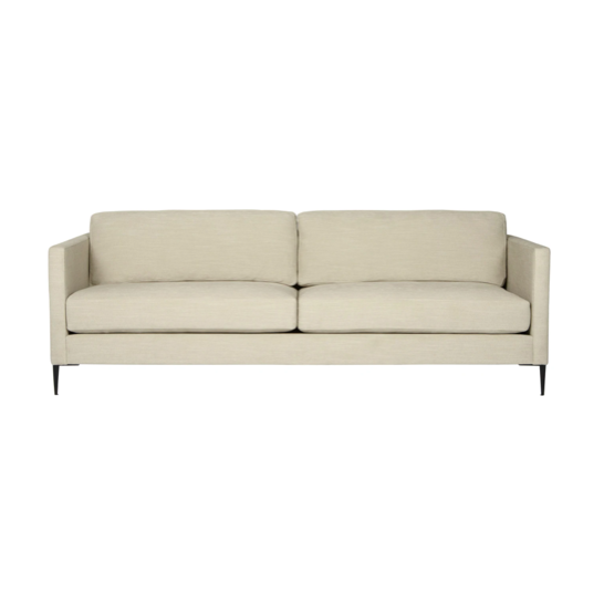 Featuring Benedict Upholstered Sofa Family - Custom by Cisco Brothers at Amethyst Home. The Benedict Upholstered Sofa Family by Cisco Brothers is a modern design with clean lines and sleek metal legs in black rust. It has a fresh and functional aesthetic with no-sag support. As a small scale sofa, its ideal for apartment living and suitable for any occasion.. Amethyst Home provides interior design, new home construction design consulting, vintage area rugs, and lighting in the Seattle metro area.