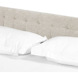 Featuring Newhall Short Bed - Plushtone Linen by Four Hands at Amethyst Home. Subtle, modern elegance. A low, tufted headboard in a neutral, chenille-like covering pairs with a simple gunmetal iron base.
King Overall Dimensions: 80.50"W x 86.50"L x 40.25"HQueen Overall Dimensions: 64.50"W x 86.50"L x 40.25"H
Colors: Plushtone Linen, Light GunmetalMate.  Amethyst Home provides interior design, new home construction design consulting, vintage area rugs, and lighting in the Salt Lake City metro area.
