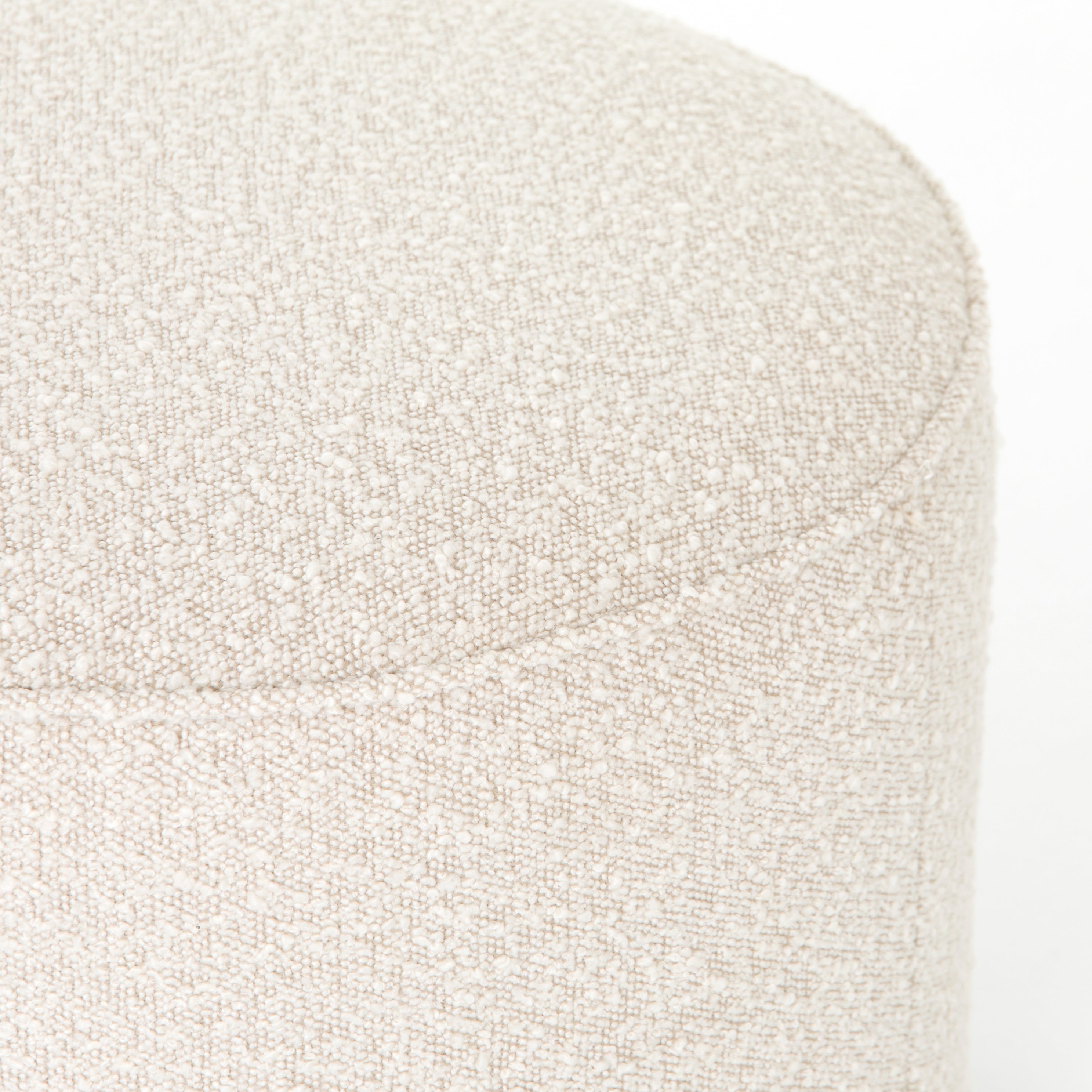Featuring Sinclair Round Ottoman - Knoll Natural by Four Hands at Amethyst Home. This round ottoman of textural cream boucle can be placed just about anywhere, bringing with it a hip retro vibe.
Overall Dimensions: 22"W x 22"L x 18.50"HColors: Distressed Natural, Knoll NaturalMaterials: Solid Parawood, 95% Pl, 5% PcFabric: PerformanceWeight: 13.23 lbVolum.  Amethyst Home provides interior design, new home construction design consulting, vintage area rugs, and lighting in the Des Moines metro area.