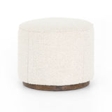 Featuring Sinclair Round Ottoman - Knoll Natural by Four Hands at Amethyst Home. This round ottoman of textural cream boucle can be placed just about anywhere, bringing with it a hip retro vibe.
Overall Dimensions: 22"W x 22"L x 18.50"HColors: Distressed Natural, Knoll NaturalMaterials: Solid Parawood, 95% Pl, 5% PcFabric: PerformanceWeight: 13.23 lbVolume: 5..  Amethyst Home provides interior design, new home construction design consulting, vintage area rugs, and lighting in the Tampa metro area.