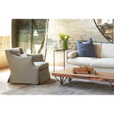 Featuring Amalia Slipcovered Chair by Cisco Brothers at Amethyst Home. The Amalia Slipcovered Chair by Cisco Home is a beautiful piece that adds a touch of elegance to your living room. This piece boasts a graceful waterfall skirt and sloping arm. With a soft-edge support and lush pillow, the Amalia embodies both style and comfort.
Overall: 29"w 34"d 33.  Amethyst Home provides interior design, new home construction design consulting, vintage area rugs, and lighting in the Laguna Beach metro area.