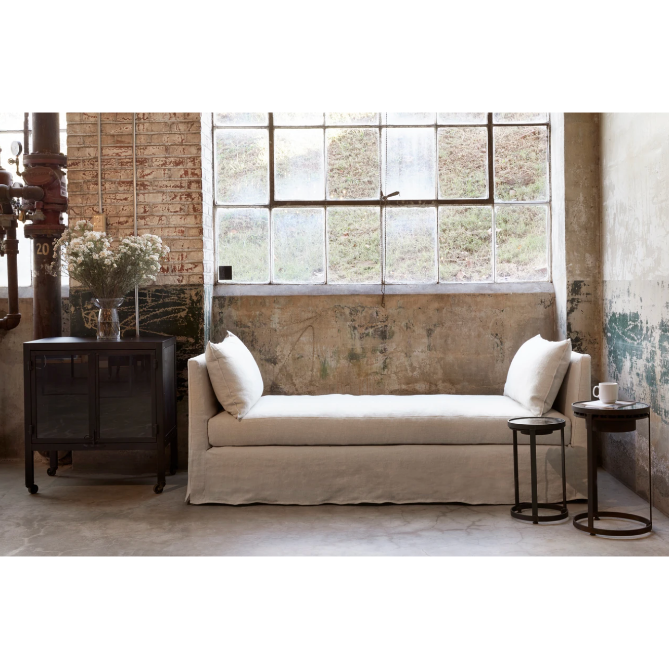 Featuring April Daybed 82" by Cisco Brothers at Amethyst Home. The April Daybed by Cisco Brothers is one of our favorite, most versatile pieces for any room in your home. Photographed in Brevard Birch and Otis White.
Overall size: 82"w x 31"d x 29"hSitting Space: 60"w x 31"dSeat Height: 19.5"hArm Height: 29"h. Amethyst Home provides interior design, new home construction design consulting, vintage area rugs, and lighting in the Portland metro area.