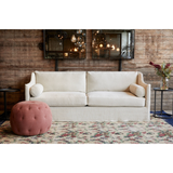 Featuring Dalia 90" Sofa by Cisco Brothers at Amethyst Home. A romantic swooped arm and a super cozy bench style cushion makes the Dalia Sofa by Cisco Brothers one of our favorites!  Photographed in Molino White 100% cotton and Brevard Natural.
All pieces are priced with a feather cloud package unless otherwise noted. 
Overall Size: 90"w x 40"d x 33"hSeat.  Amethyst Home provides interior design, new home construction design consulting, vintage area rugs, and lighting in the Charlotte metro area.